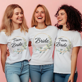 Camiseta Novia de equipo - Elegante diseño floral