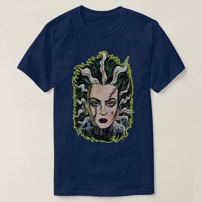 Camiseta Novia de Frankenstein Horror Animación Pop Surreal (Diseño del anverso)