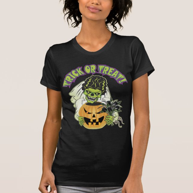 Camiseta Novia de Frankenstein Skull (Anverso)