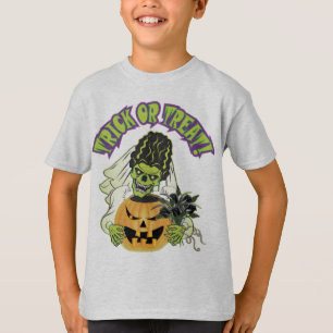Camiseta Novia de Frankenstein Skull