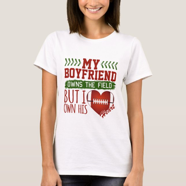 Camiseta Novia De Fútbol Mi Novio Es Dueña Del Campo (Anverso)