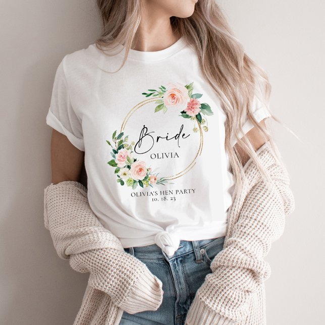 Camiseta Novia de guerra floral de Rubor (Subido por el creador)