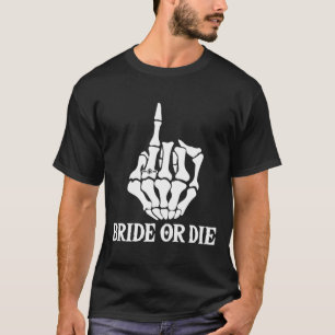 Camiseta Novia de Halloween o muere Mano de esqueleto despe