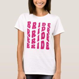 Camiseta Novia de la fiesta de la bachillerato rosada