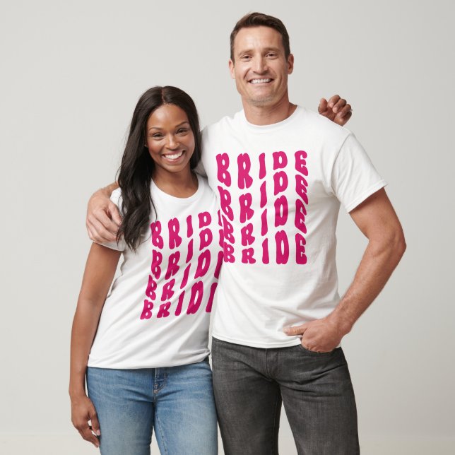 Camiseta Novia de la fiesta de la bachillerato rosada (Unisexo)