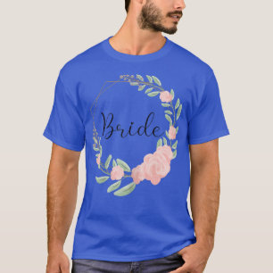 Camiseta Novia de la fiesta de soltera y soltero Flores ros