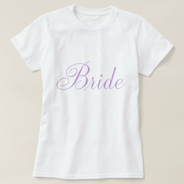 Camiseta Novia de lavanda con estilo (Diseño del anverso)