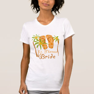 Camiseta Novia de St Thomas de los flips-flopes