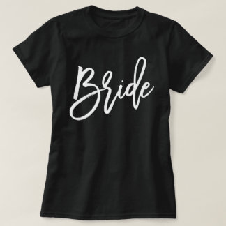 Camiseta Novia de tipografía de guión moderno