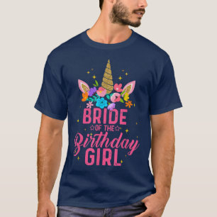 Camiseta Novia Del Cumpleaños Chica Funny Unicorn Cumpleaño