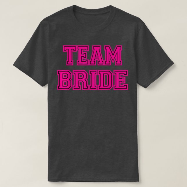 Camiseta Novia del equipo rosa, despedida de soltera, boda  (Diseño del anverso)