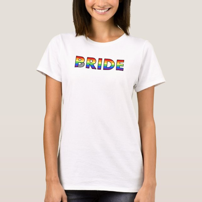 Camiseta Novia del orgullo gay (Anverso)