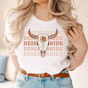 Camiseta Novia del último rodeo de vaquera del desierto