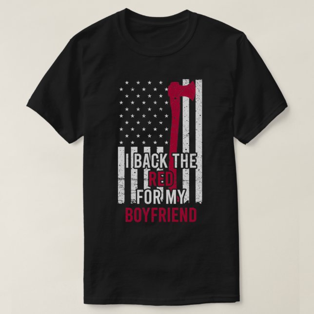 Camiseta Novia delgada de bandera roja en la lucha contra i (Diseño del anverso)