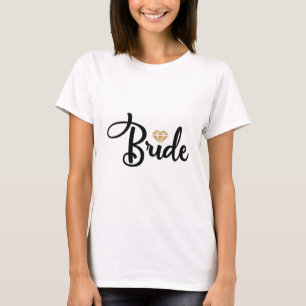 Camiseta Novia Dimond Bling Boda T-Shirt