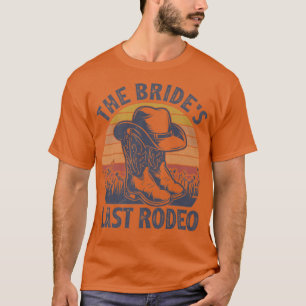 Camiseta Novia Divertida Vintage Su Último Rodeo Bridal Des
