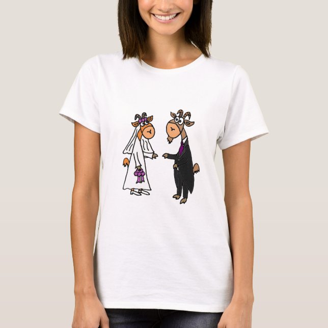 Camiseta Novia divertida y Boda de Groom Goat (Anverso)