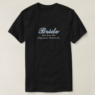 Camiseta Novia Dusty Blue Bachelorette Wedding Party