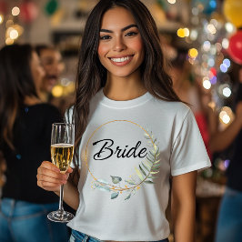 Camiseta Novia - Elegante Diseño Floral