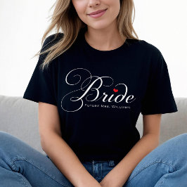 Camiseta Novia Elegante Futuro Sra Negra Mujer