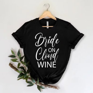Camiseta Novia en el vino en la nube   Divertida Bacheloret