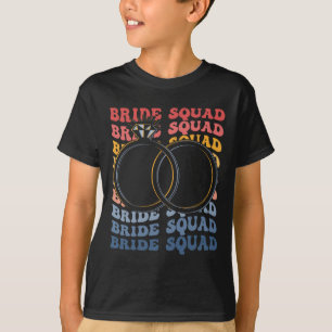 Camiseta Novia Escuadrón Groovy Bridal Party Nodesmaid
