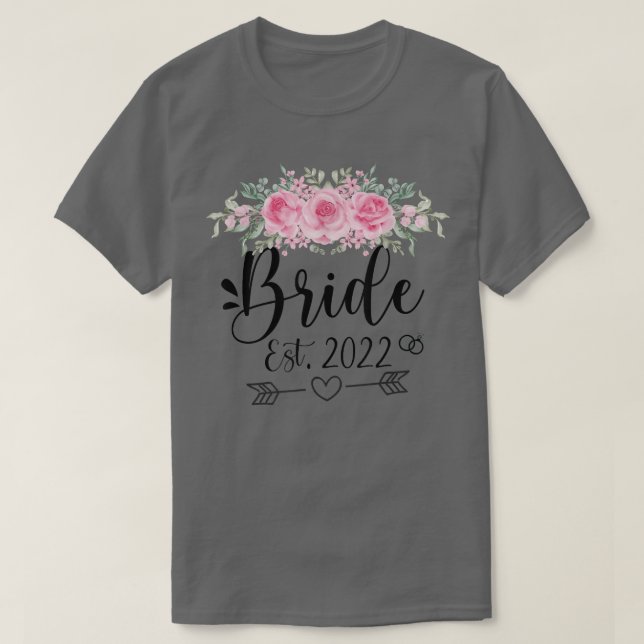 Camiseta Novia Est 2022 Boda Fiesta Flor Floral (Diseño del anverso)