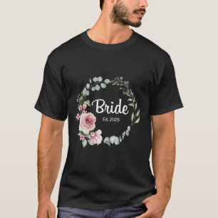 Camiseta Novia Est. 2025 Regalos de Boda a Juego para Mujer