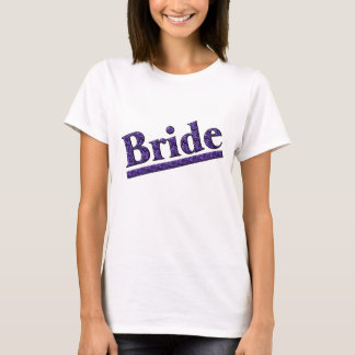 Camiseta Novia Estampado de cebra morada Fiesta de Boda