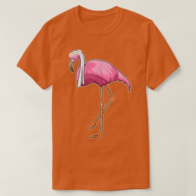 Camiseta Novia flamenco Corona de flores Boda  (Diseño del anverso)