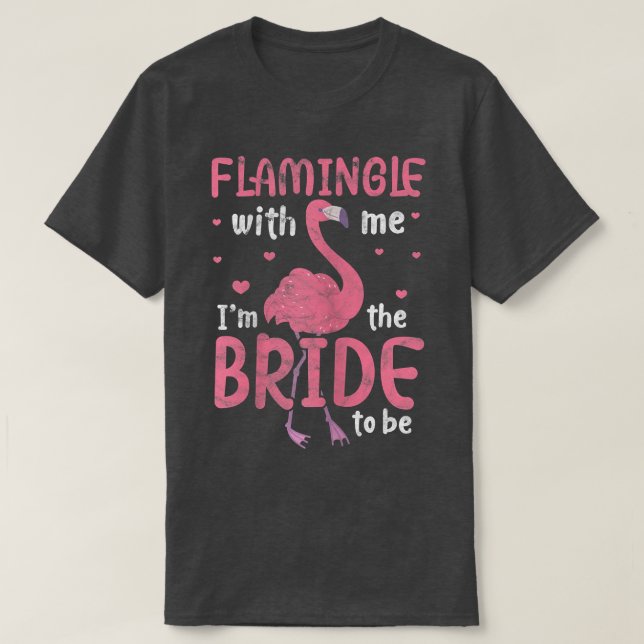 Camiseta Novia Flamingo Noche Bachelorette Party We (Diseño del anverso)