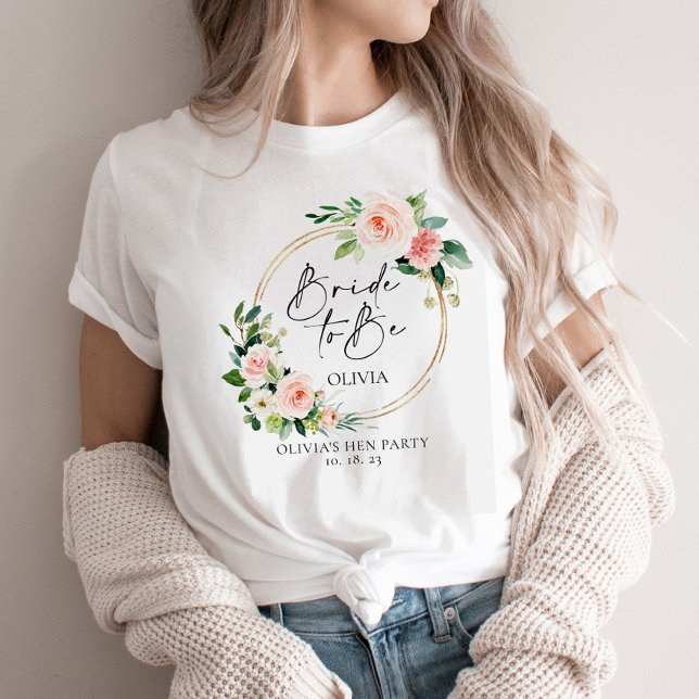 Camiseta Novia floral de Rubor para ser (Subido por el creador)