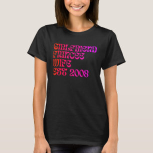 Camiseta Novia Fútbol Esposa Est 2008 Aniversario Boda