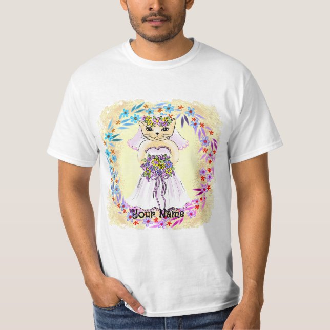 Camiseta Novia Gato  (Anverso)