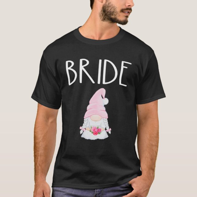 Camiseta Novia Gnomo Novia Comprometida Ducha Nupcial Fiest (Anverso)