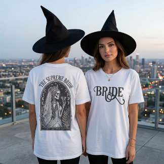 Camiseta Novia Gótica Esqueleto Halloween Despedida de Solt