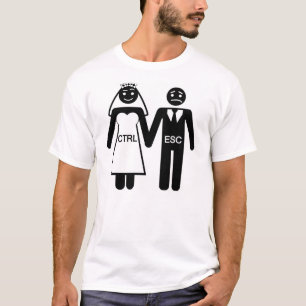 Camiseta Novia Groom figuras humorísticas
