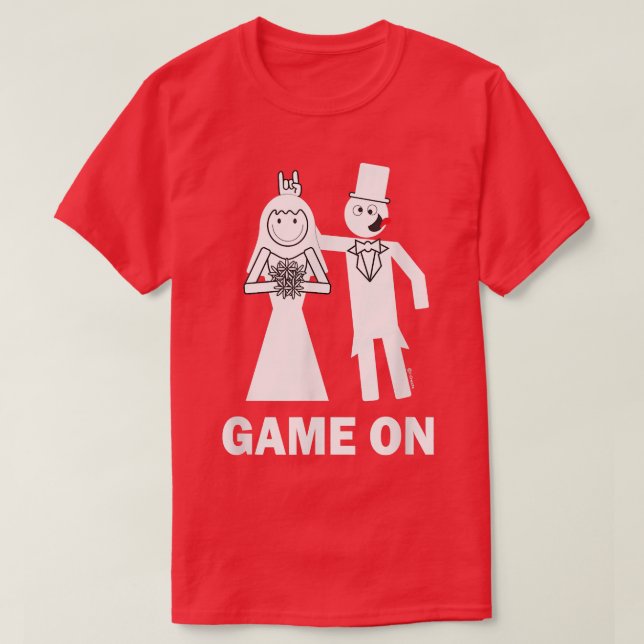Camiseta Novia Groom Game On Marriot Funny (Diseño del anverso)