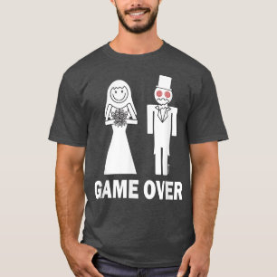 Camiseta Novia Groom Game Over Marriage Funny 77