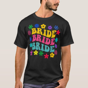 Camiseta Novia GroovyNovia Retro Boda Divertida Viaje de Ch