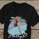 Camiseta Novia Grunge Heart Simple Modern Foto Guay<br><div class="desc">Este diseño sencillo y moderno se compone de una tipografía de escritura moderna y sencilla. Añadir foto personalizado.</div>