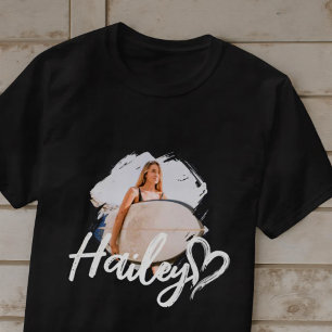 Camiseta Novia Grunge Simple Moderna Corazón Cool Foto