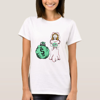 Camiseta Novia hambrienta de dinero