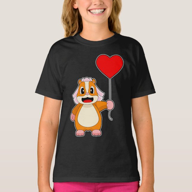Camiseta Novia Hámster Corazón Boda (Anverso)