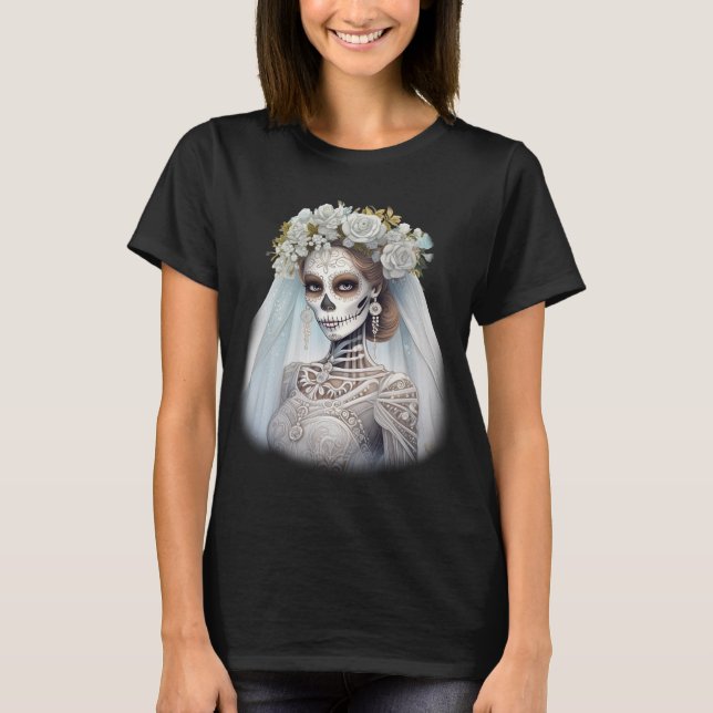 Camiseta Novia horrorizada viviendo muerta (Anverso)