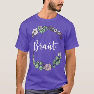 Camiseta Novia I corona floral boda estilo boho eucalipto