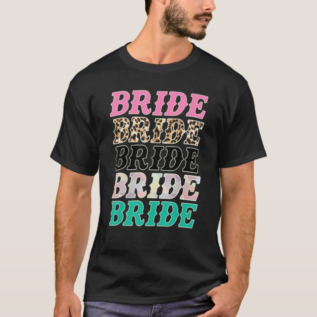 Camiseta Novia Leopardo Rodeo Vaqueras Despedida de Soltera (Anverso)