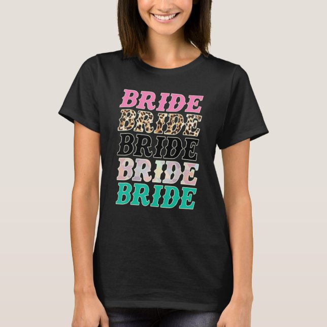 Camiseta Novia Leopardo Rodeo Vaqueras Despedida de Soltera (Anverso)