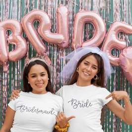 Camiseta Novia Letra Moderna Diamante Despedida de Soltera