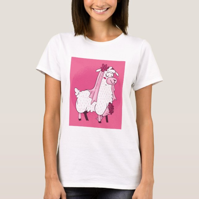 Camiseta Novia Llama (Anverso)